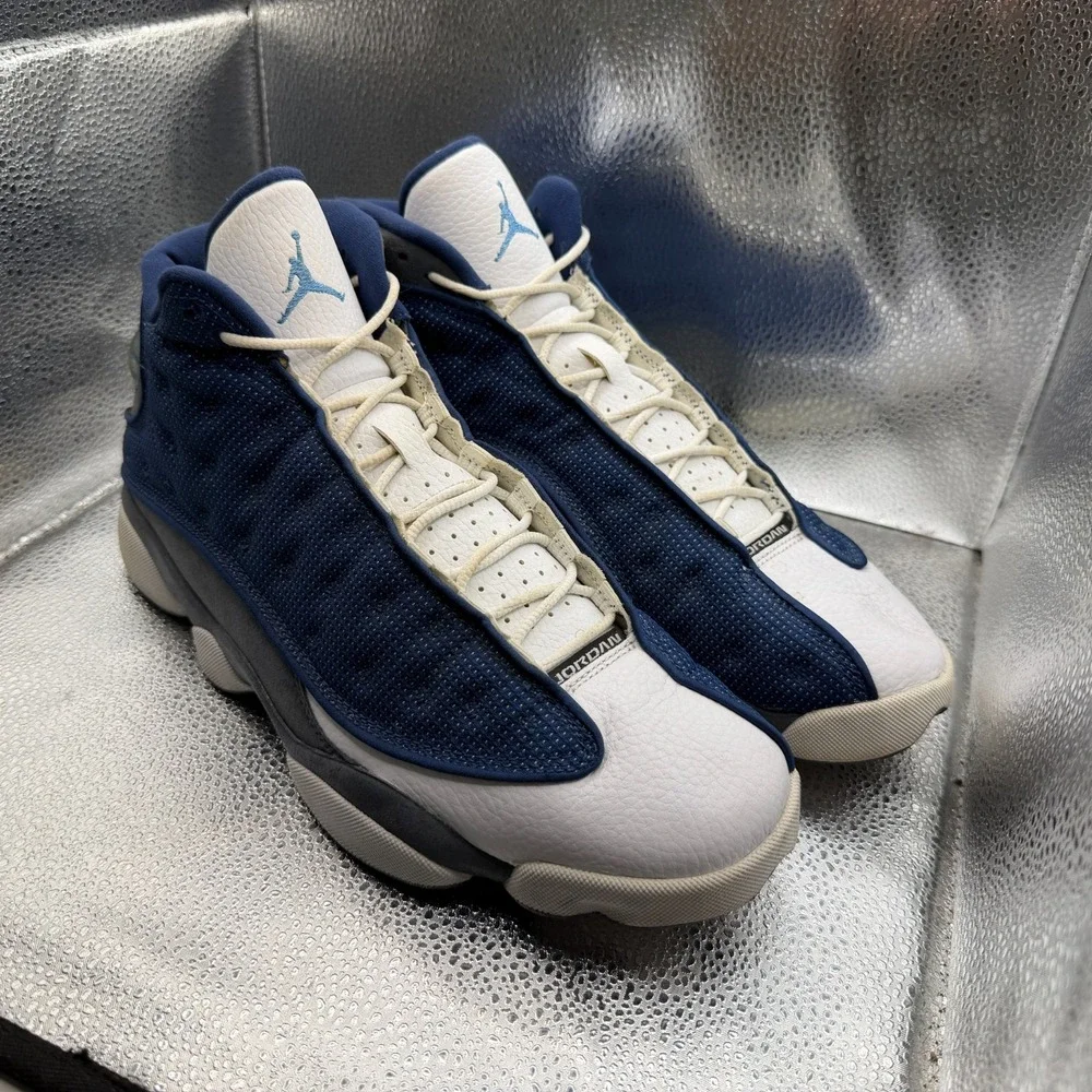 Size‎ 11.5 Air Jordan 13 Retro Mid Flint Blue Mens Basketball Shoes 414571-404